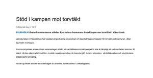 Grannkommunerna stödjer.