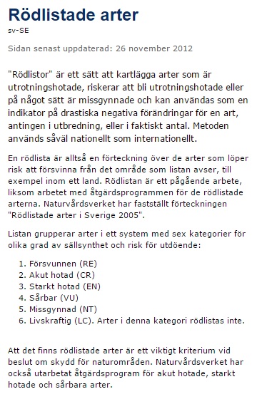 rödlistade arter