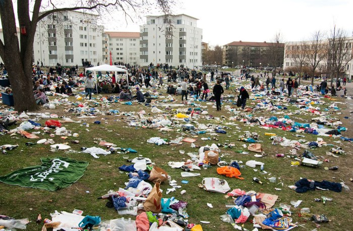 nedskräpning park